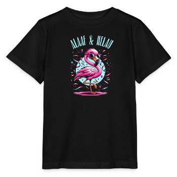 Alaaf & Helau Flamingo Cologne Carnaval d’Alaaf - T-shirt bio MINI CREATOR Stanley/Stella Enfant - noir - Devant - Mikhail (115cm)