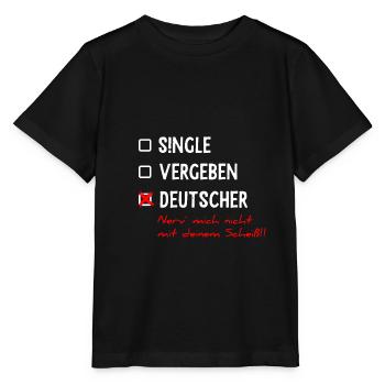 Deutscher lustiger frecher Spruch zum ankreuzen - Stanley/Stella Kinder T-Shirt MINI CREATOR  - Schwarz - Vorne - Mikhail (115cm)