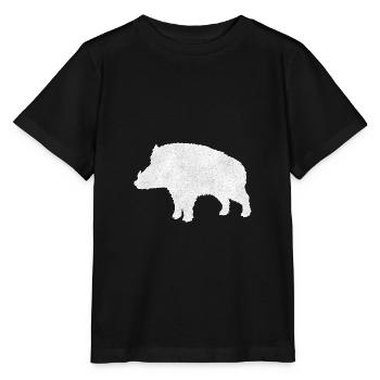 Wildschwein - Stanley/Stella Kinder T-Shirt MINI CREATOR  - Schwarz - Vorne - Mikhail (115cm)