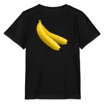Zwillingsbananen Vektor Gelb - Stanley/Stella Kinder T-Shirt MINI CREATOR  - Schwarz - Vorne - Mikhail (115cm)