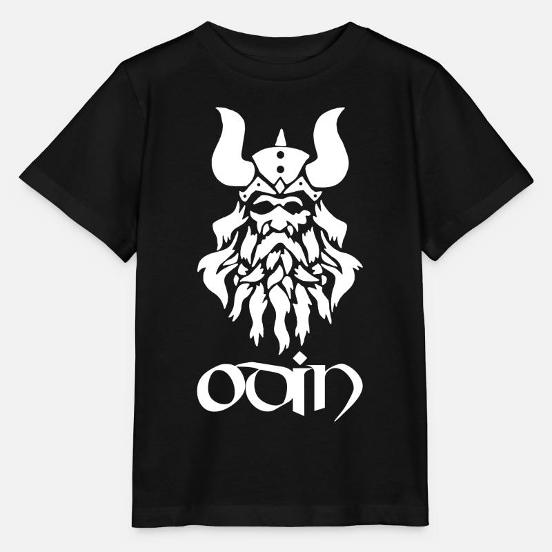 Dieu nordique Odin (blanc) - T-shirt bio MINI CREATOR Stanley/Stella Enfant - noir