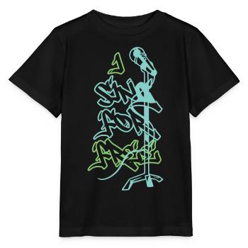 Je chante gratuitement - T-shirt bio MINI CREATOR Stanley/Stella Enfant - noir - Devant - Mikhail (115cm)