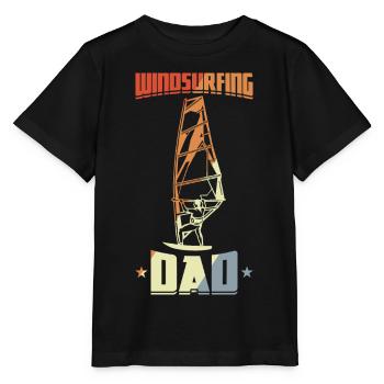 Daddy Windsurfing - Stanley/Stella MINI CREATOR Kids’ T-Shirt - black - Front - Mikhail (115cm)