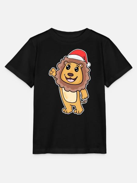 Löwe Weihnachten - Stanley/Stella Kinder T-Shirt MINI CREATOR - Schwarz