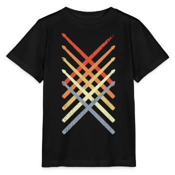 Drumsticks Drawing - Stanley/Stella MINI CREATOR Kids’ T-Shirt - black - Front - Mikhail (115cm)