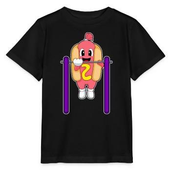 Hotdog Bodybuilders Pull-ups Bodybuilding - Stanley/Stella MINI CREATOR Kids’ T-Shirt - black - Front - Mikhail (115cm)