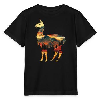 Alpaga Lama Andes Amérique du Sud - T-shirt bio MINI CREATOR Stanley/Stella Enfant - noir - Devant - Mikhail (115cm)