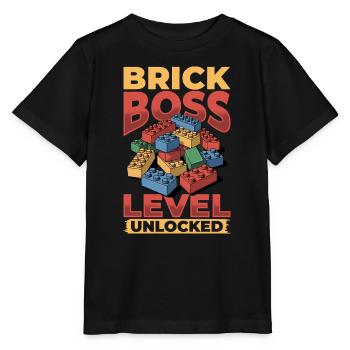 Building Blocks Kids Brick Builder - Stanley/Stella Kinder T-Shirt MINI CREATOR  - Schwarz - Vorne - Mikhail (115cm)