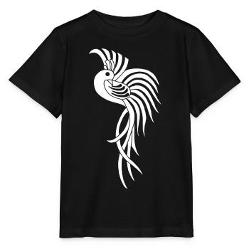 White Bird of Paradise - Stanley/Stella MINI CREATOR Kids’ T-Shirt - black - Front - Mikhail (115cm)