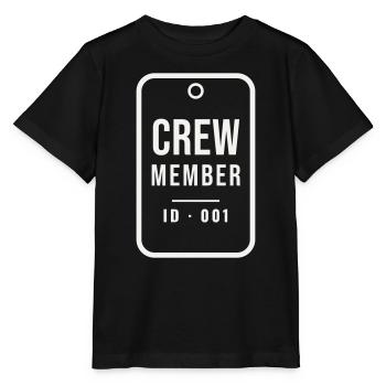 Événement du personnel de l’équipe d’identification des membres d’équipage Tag Tag Badge - T-shirt bio MINI CREATOR Stanley/Stella Enfant - noir - Devant - Mikhail (115cm)