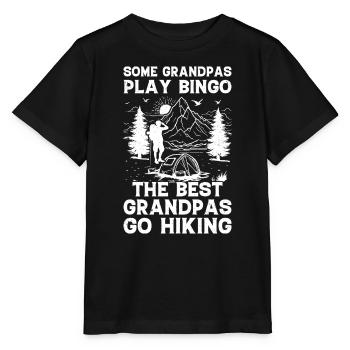 Certains grands-pères jouent au bingo, les meilleurs grands-papys font du Hiki - T-shirt bio MINI CREATOR Stanley/Stella Enfant - noir - Devant - Mikhail (115cm)