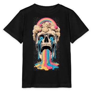 Psychedelic Skull Rainbow - Stanley/Stella MINI CREATOR Kids’ T-Shirt - black - Front - Mikhail (115cm)