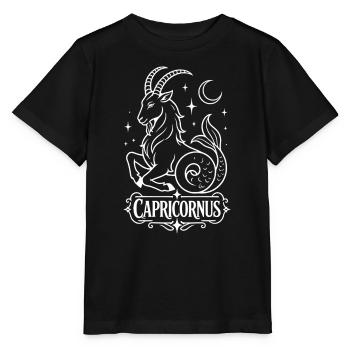 Sternzeichen Steinbock - Elegantes Line Art Astro - Stanley/Stella Kinder T-Shirt MINI CREATOR  - Schwarz - Vorne - Mikhail (115cm)