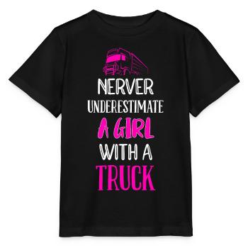 Truck driver Truck driver Professional driver - Stanley/Stella MINI CREATOR Kids’ T-Shirt - black - Front - Mikhail (115cm)