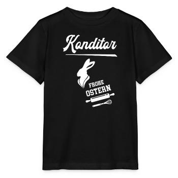 Konditor Frohe Ostern Ostergeschenk Konditorei - Stanley/Stella Kinder T-Shirt MINI CREATOR  - Schwarz - Vorne - Mikhail (115cm)
