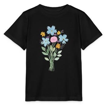 Les bouquets de fleurs - T-shirt bio MINI CREATOR Stanley/Stella Enfant - noir - Devant - Mikhail (115cm)
