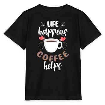 Coffee Lovers Morning Grouch early risers Drinking - Stanley/Stella MINI CREATOR Kids’ T-Shirt - black - Front - Mikhail (115cm)