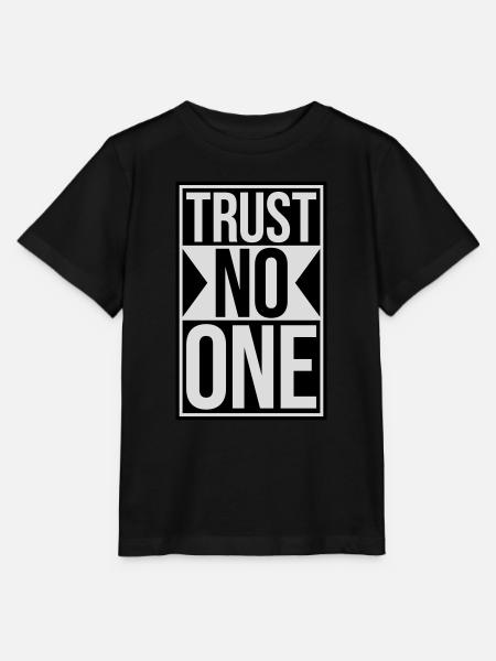 trust no one Zitat - Stanley/Stella Kinder T-Shirt MINI CREATOR - Schwarz