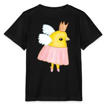 Poussin danseuse etoile princesse - T-shirt bio MINI CREATOR Stanley/Stella Enfant - noir - Devant - Mikhail (115cm)