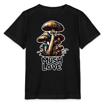 MUSHROOM. MUSH LOVE - Stanley/Stella MINI CREATOR Kids’ T-Shirt - black - Front - Mikhail (115cm)