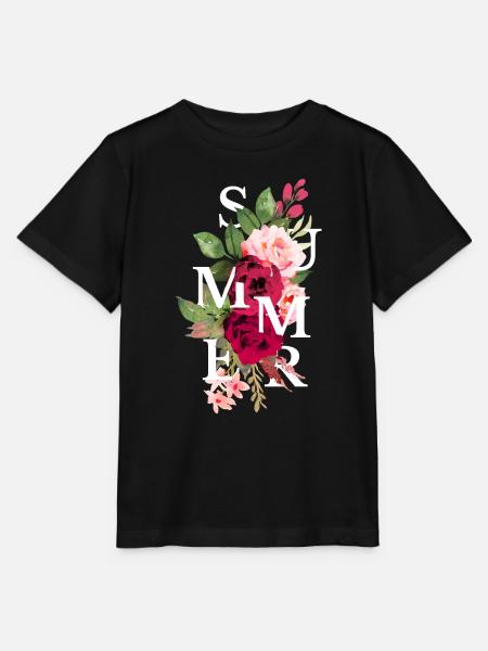 Sommerblume - Stanley/Stella Kinder T-Shirt MINI CREATOR - Schwarz
