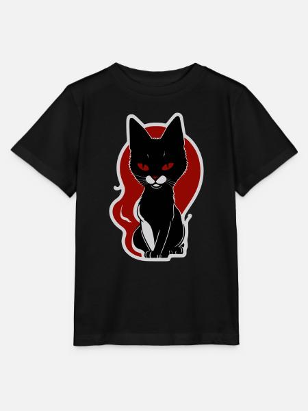 Mystic Cat - Stanley/Stella Kinder T-Shirt MINI CREATOR - Schwarz