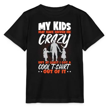 Meine Kinder haben mich zum Vatertag in den Wahnsinn getrieben - Stanley/Stella Kinder T-Shirt MINI CREATOR  - Schwarz - Vorne - Mikhail (115cm)