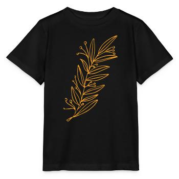 Flower Blume Pflanze - Stanley/Stella Kinder T-Shirt MINI CREATOR  - Schwarz - Vorne - Mikhail (115cm)
