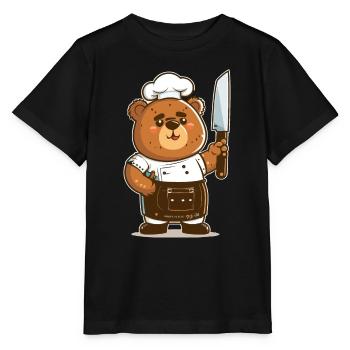 Gourmet-Bär - Stanley/Stella Kinder T-Shirt MINI CREATOR  - Schwarz - Vorne - Mikhail (115cm)