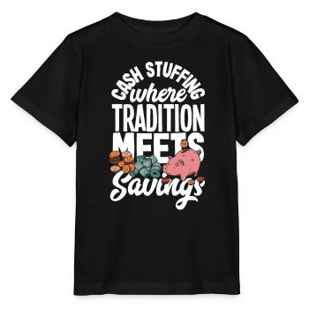 Cash Stuffing Where Tradition Meets Savings Cash - Stanley/Stella Kinder T-Shirt MINI CREATOR  - Schwarz - Vorne - Mikhail (115cm)