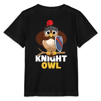 Knight Owl Nocturnal Ornithologist Bird Lover Owle - Stanley/Stella MINI CREATOR Kids’ T-Shirt - black - Front - Mikhail (115cm)