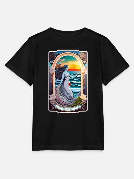 Surfen - Jugendstil - Stanley/Stella Kinder T-Shirt MINI CREATOR  - Schwarz