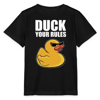 Funny Duckling Cool Rubber Duck Your Rules - Stanley/Stella Kinder T-Shirt MINI CREATOR  - Schwarz - Vorne - Mikhail (115cm)