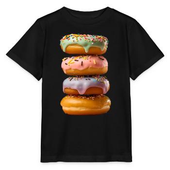 Saftige Donuts - Stanley/Stella Kinder T-Shirt MINI CREATOR  - Schwarz - Vorne - Mikhail (115cm)