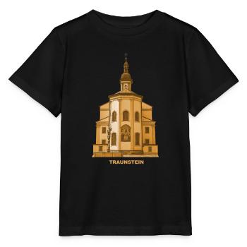 Église paroissiale de Traunstein, Chiemgau, Haute-Bavière - T-shirt bio MINI CREATOR Stanley/Stella Enfant - noir - Devant - Mikhail (115cm)