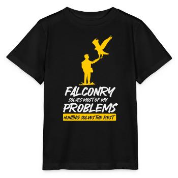Falknerei Ornithologie Geschenk - Stanley/Stella Kinder T-Shirt MINI CREATOR  - Schwarz - Vorne - Mikhail (115cm)
