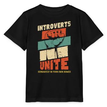 Les introvertis s’unissent séparément dans leurs propres maisons - T-shirt bio MINI CREATOR Stanley/Stella Enfant - noir - Devant - Mikhail (115cm)