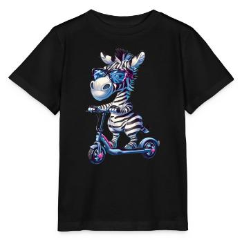 Zebra Roller - Stanley/Stella Kinder T-Shirt MINI CREATOR  - Schwarz - Vorne - Mikhail (115cm)