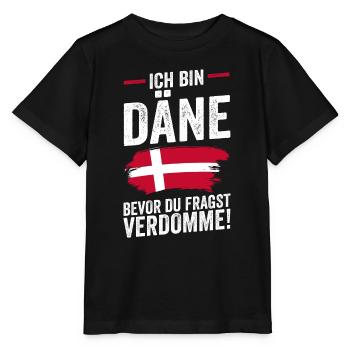 Danois Danemark - T-shirt bio MINI CREATOR Stanley/Stella Enfant - noir - Devant - Mikhail (115cm)