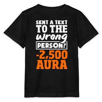 Vous avez envoyé un SMS à la mauvaise personne ?? -2500 Aura - T-shirt bio MINI CREATOR Stanley/Stella Enfant - noir - Devant - Mikhail (115cm)