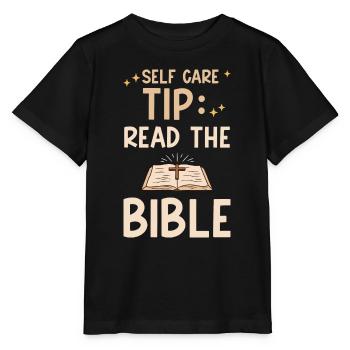 Self Care Tip Read The Bible 4 - Stanley/Stella Kinder T-Shirt MINI CREATOR  - Schwarz - Vorne - Mikhail (115cm)