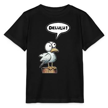 Seagull speech bubble Delulu - Stanley/Stella MINI CREATOR Kids’ T-Shirt - black - Front - Mikhail (115cm)