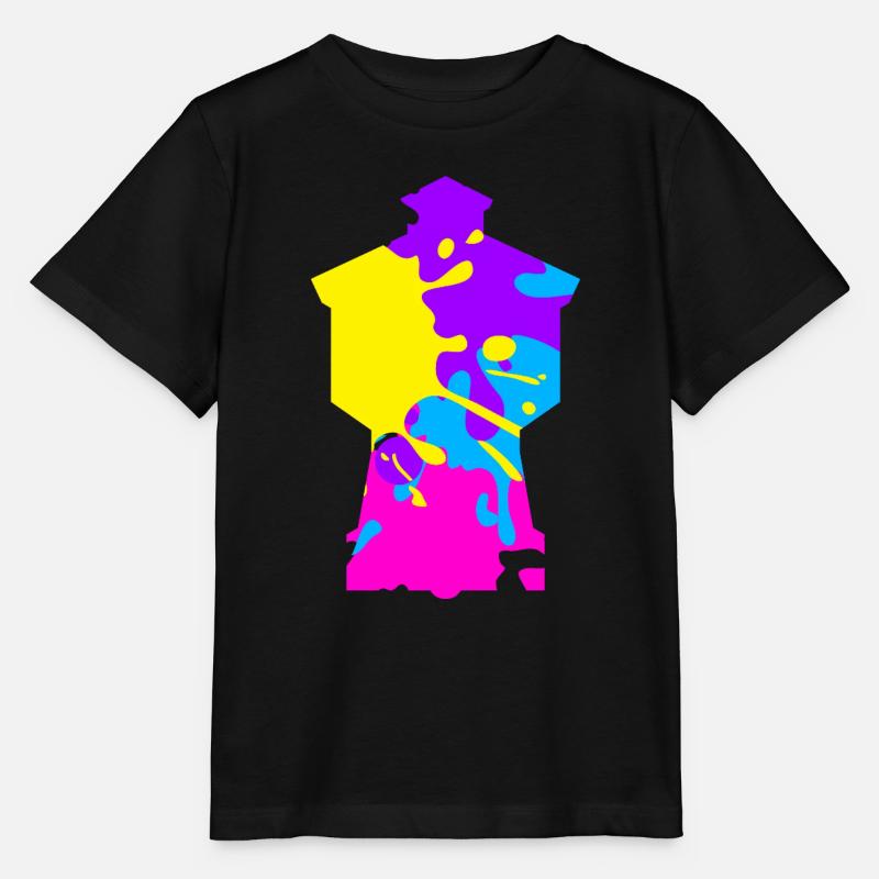 Wasserturm Langeoog bunt - Stanley/Stella Kinder T-Shirt MINI CREATOR  - Schwarz