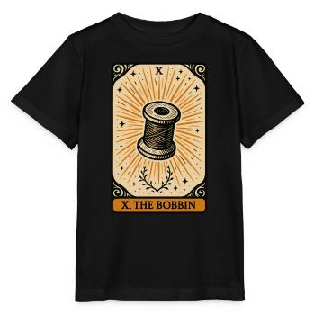 Spule des Schicksals Tarot nähen - Stanley/Stella Kinder T-Shirt MINI CREATOR  - Schwarz - Vorne - Mikhail (115cm)