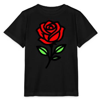 Rose Blume - Stanley/Stella Kinder T-Shirt MINI CREATOR  - Schwarz - Vorne - Mikhail (115cm)