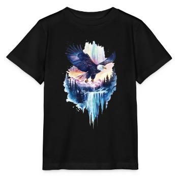 Adler - Stanley/Stella Kinder T-Shirt MINI CREATOR  - Schwarz - Vorne - Mikhail (115cm)