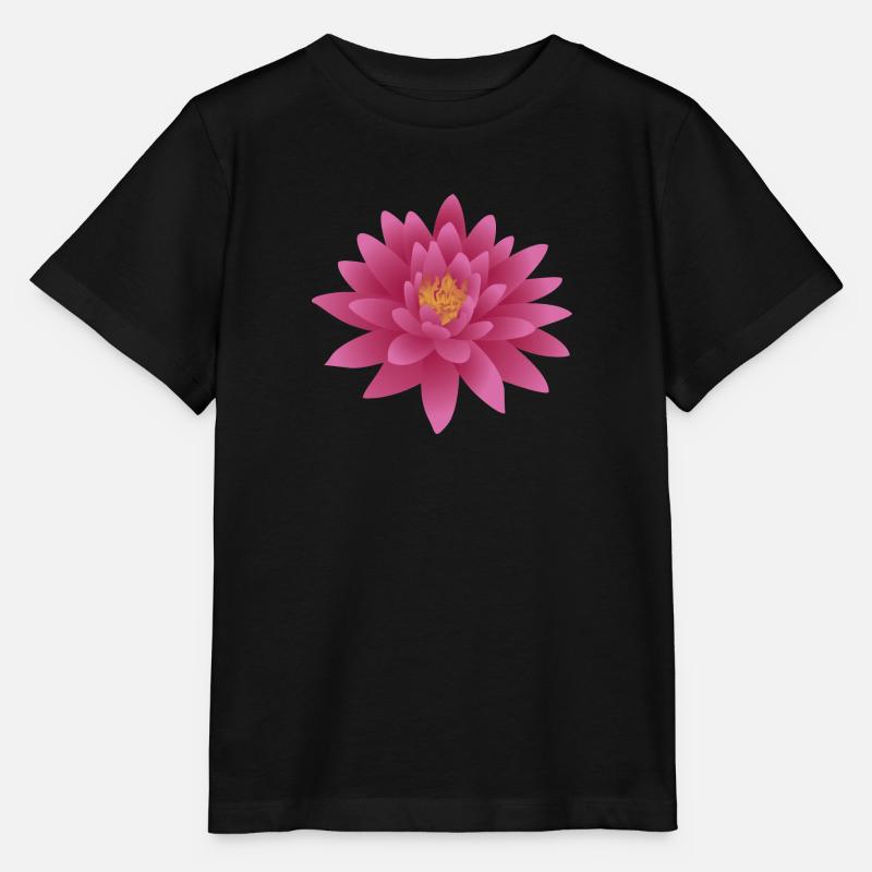 Lotus fleur fleur de fleur d’eau motif - T-shirt bio MINI CREATOR Stanley/Stella Enfant - noir