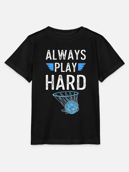 basketball play hard - Stanley/Stella Kinder T-Shirt MINI CREATOR - Schwarz