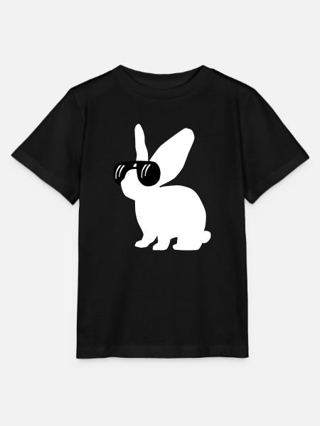 Hase mit Brille - Stanley/Stella Kinder T-Shirt MINI CREATOR - Schwarz