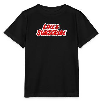 Klick gefällt mir und lass ein Abo da! - Stanley/Stella Kinder T-Shirt MINI CREATOR  - Schwarz - Vorne - Mikhail (115cm)
